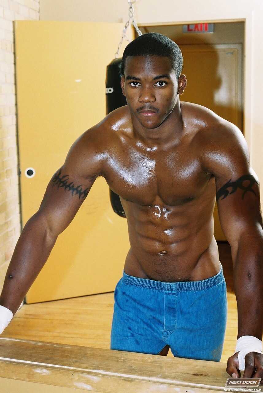 Houston's Hustler: Black muscled God unleashes his massive cock for a solo shower - 