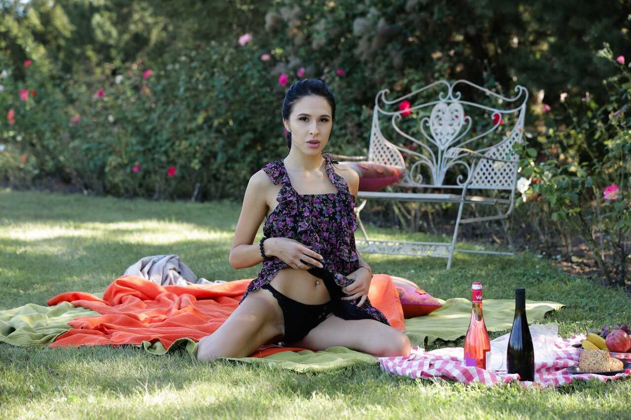 Thomas Stone's Picnic Surprise: Alyssa Bounty's Skinny Ass Gets Pounded in the Park