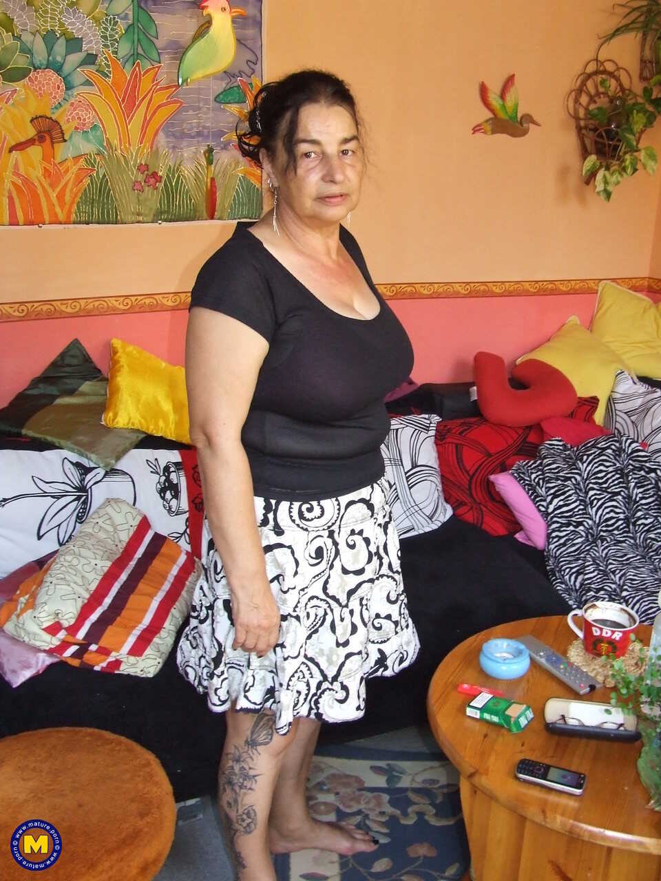 Chubby European MILF Aisha's Dirty 50th Birthday Celebration with Her Saggy Juggs and Spread Mature Twat - Aisha