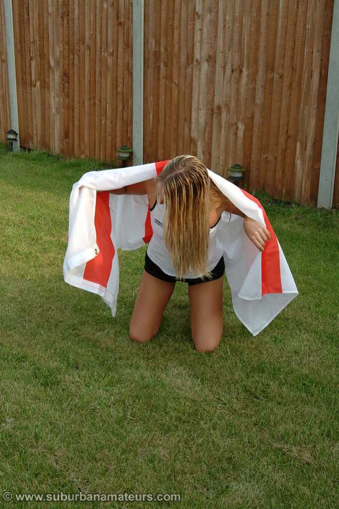 Curvy Blonde Teen Esther Gets Naughty in the Backyard for British Amateur Fun - Esther