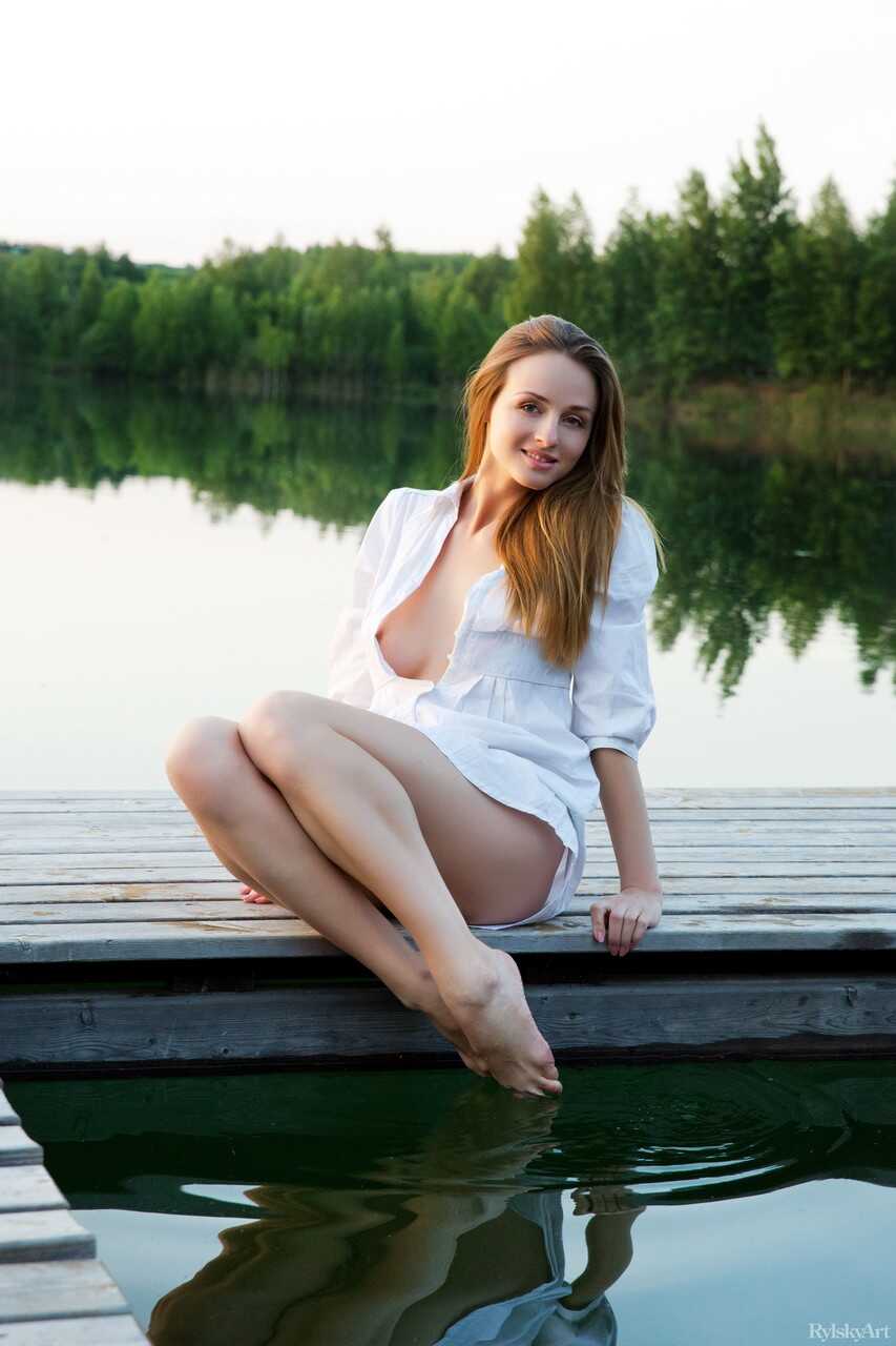 Rylsky Art Vittoria Amada's Summer Dress Exposing Her Nature-Perfected Small Pussy in the Great Outdoors - Vittoria A...