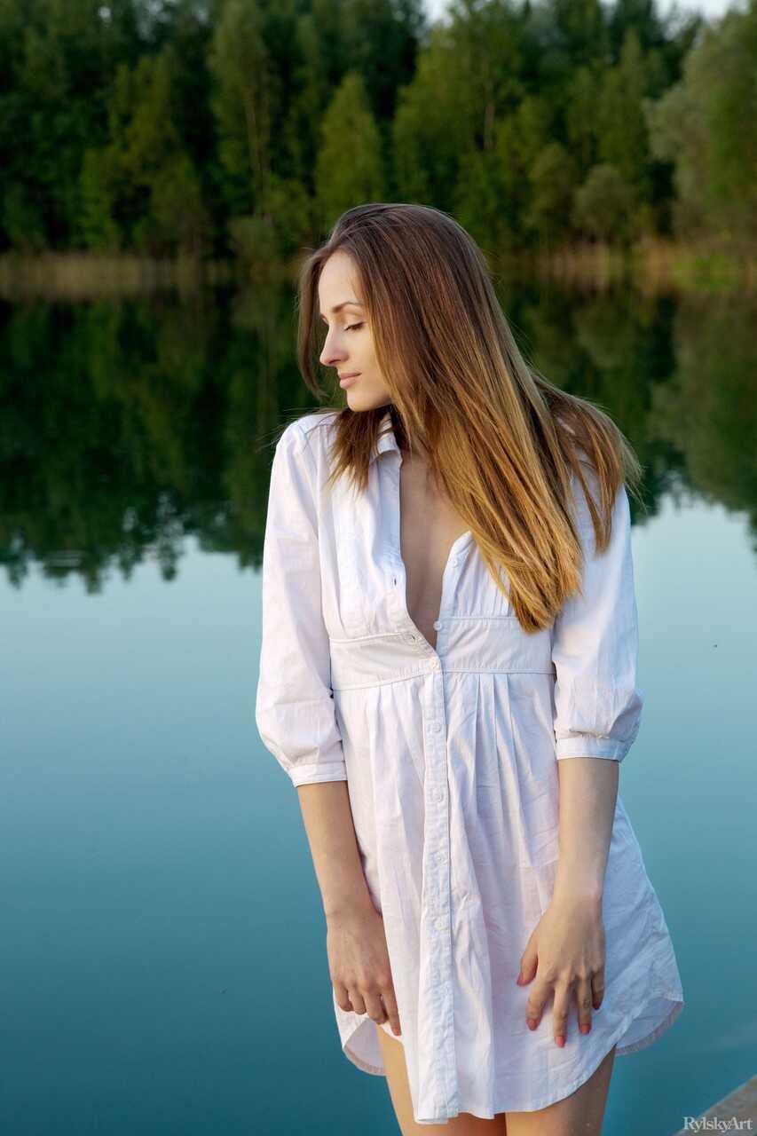 Rylsky Art Vittoria Amada's Summer Dress Exposing Her Nature-Perfected Small Pussy in the Great Outdoors - Vittoria A...