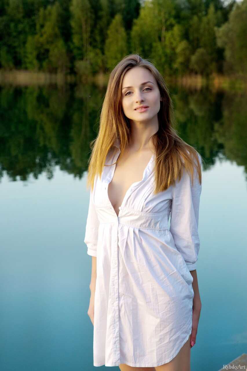 Rylsky Art Vittoria Amada's Summer Dress Exposing Her Nature-Perfected Small Pussy in the Great Outdoors - Vittoria A...