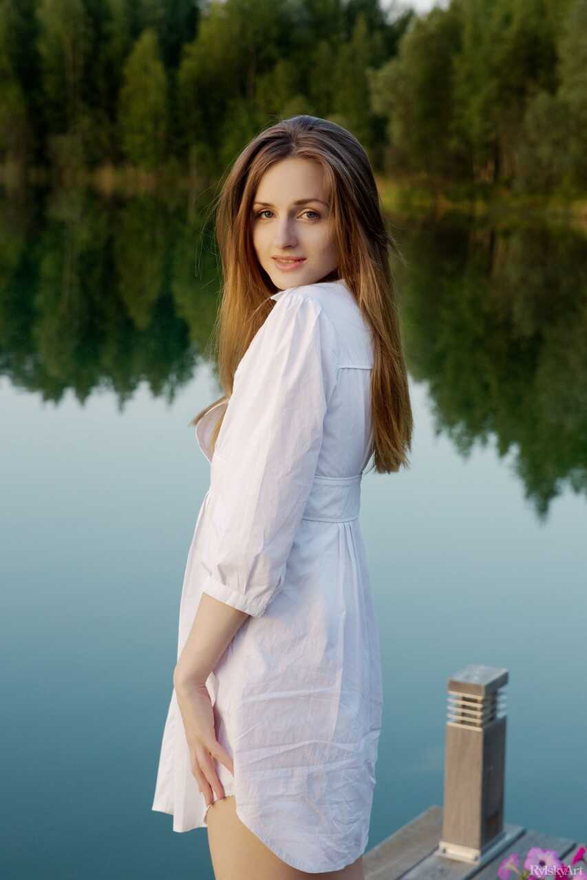 Rylsky Art Vittoria Amada's Summer Dress Exposing Her Nature-Perfected Small Pussy in the Great Outdoors - Vittoria A...