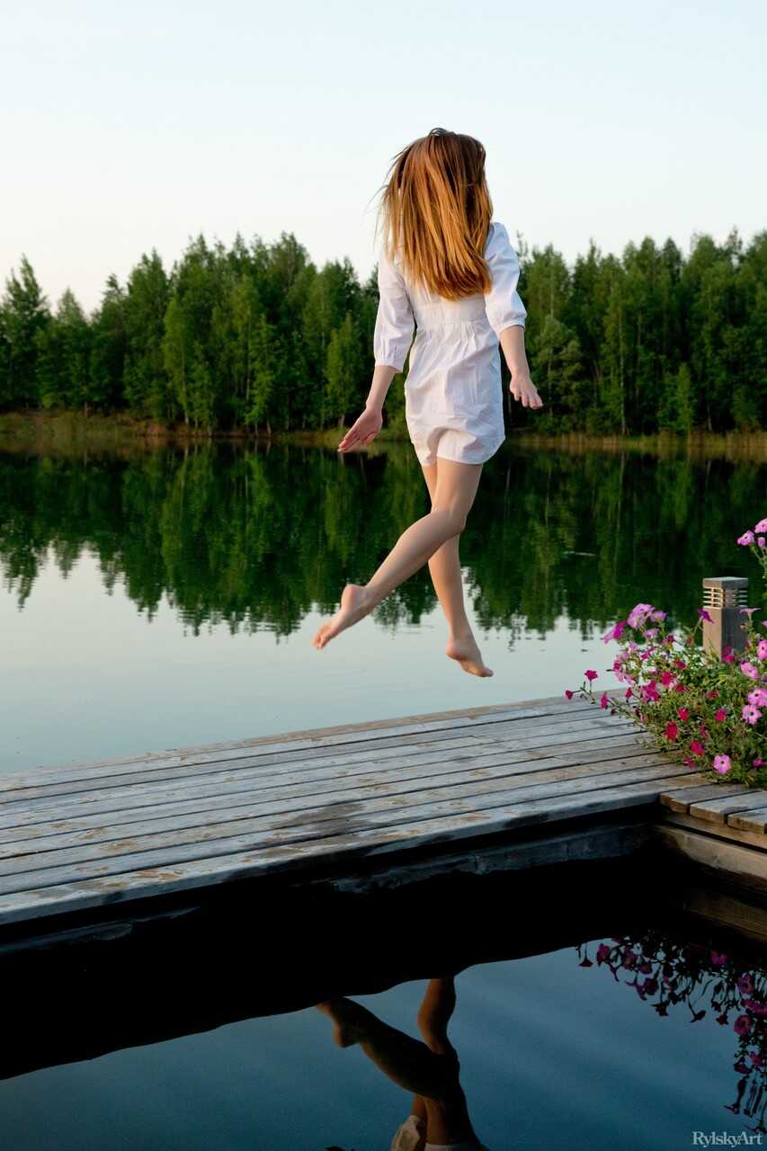 Rylsky Art Vittoria Amada's Summer Dress Exposing Her Nature-Perfected Small Pussy in the Great Outdoors - Vittoria A...
