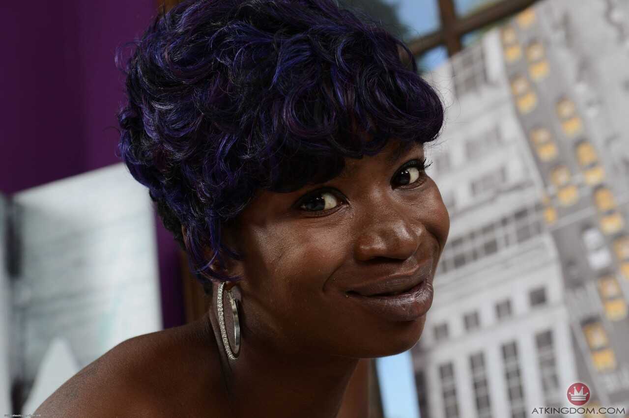 Pregnant black girl with a hot butt, Tiana Grey reveals her saggy tits and poses for sexy older women over 60 - Tiana Grey