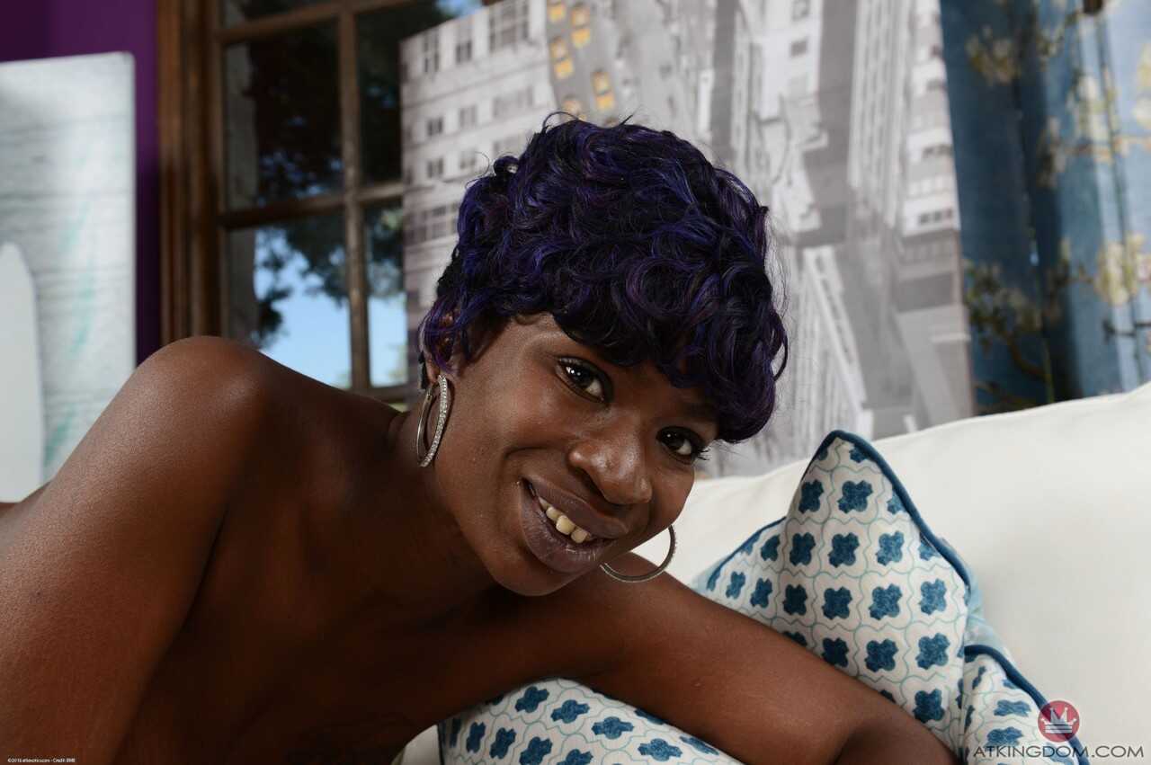 Pregnant black girl with a hot butt, Tiana Grey reveals her saggy tits and poses for sexy older women over 60 - Tiana Grey