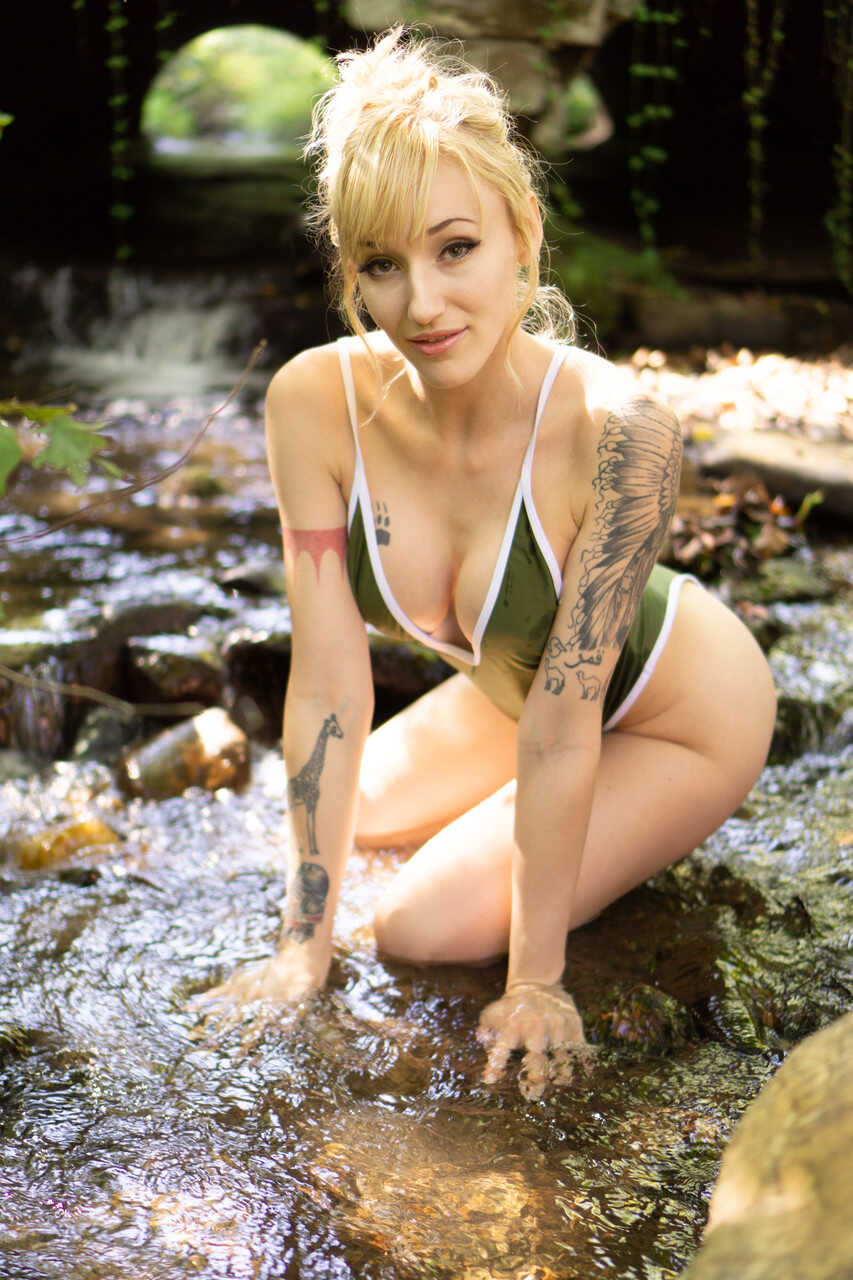 Blonde American Kitty Quinn's Steamy River Romp with a Hot Latina Babe - Kitty Quinn