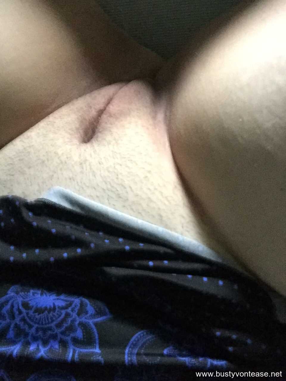 Sexy American BBW teasing with her cleavage and revealing her big tits Busty Von Tease's Boob Selfie - Busty Von Tease