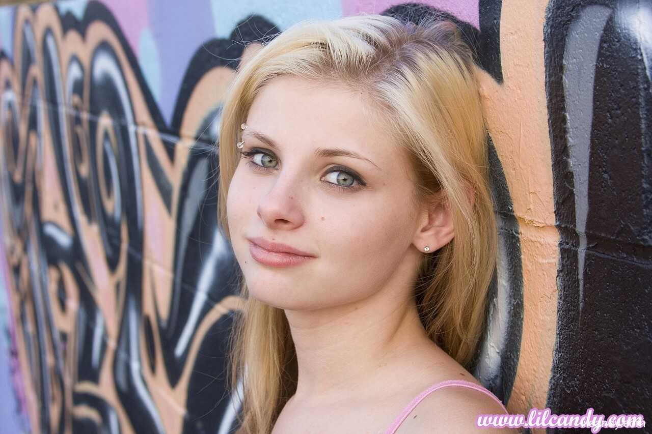 Skinny Babe Lil Candy's Public Flash of Her Tiny Tits and Thong-Clad Pussy Will Make You Want to Lick Her Thigh Gap! ...