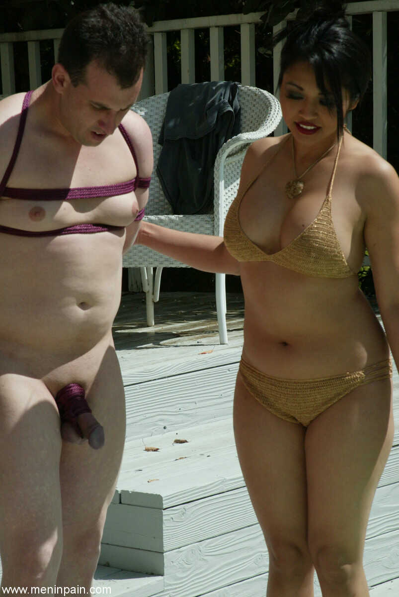 Busty Domme Mini bares her big boobs during water play with her male sub and Danny Wylde's big cock - Danny Wylde, Ja...