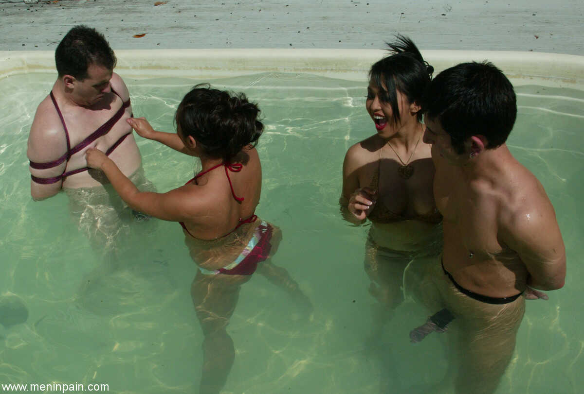Busty Domme Mini bares her big boobs during water play with her male sub and Danny Wylde's big cock - Danny Wylde, Ja...