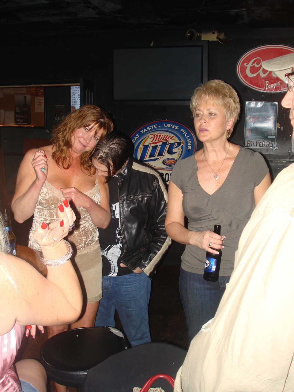 Sexy amateur wives show off their big tits and pussies at a nightclub with Dee Delmar and Double Dee - Dee Delmar, Double ...
