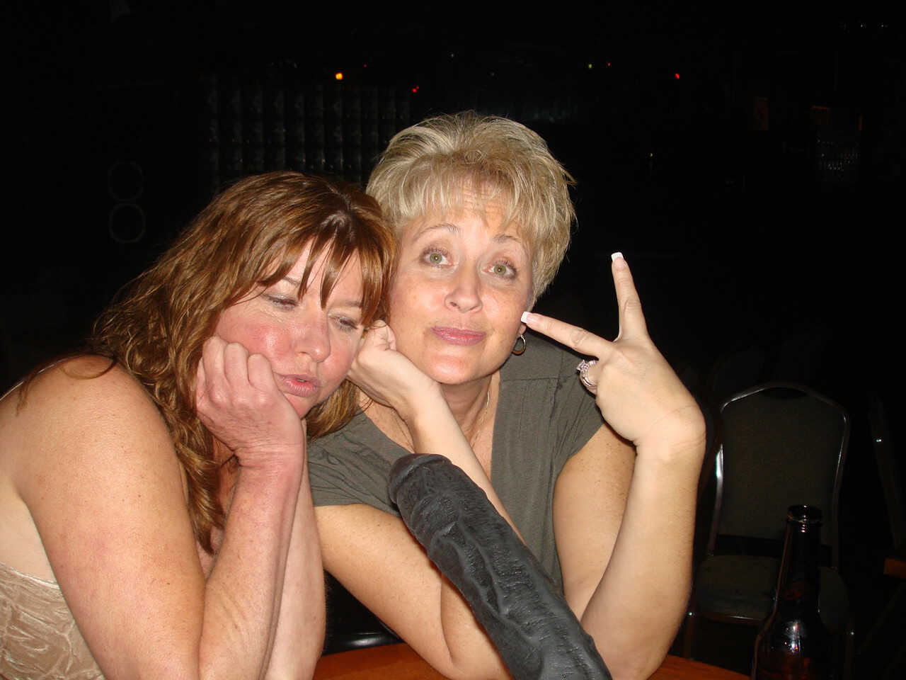 Sexy amateur wives show off their big tits and pussies at a nightclub with Dee Delmar and Double Dee - Dee Delmar, Double ...