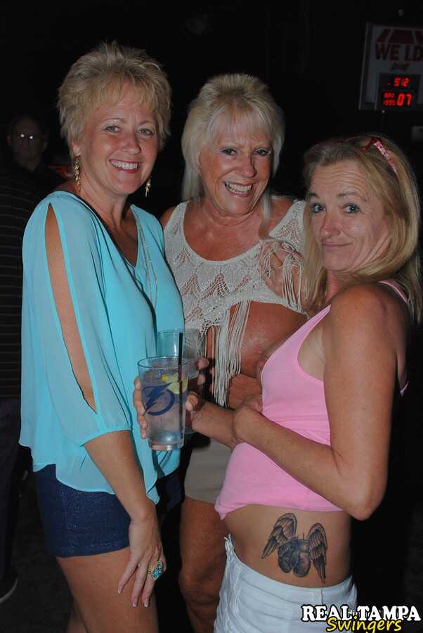 Mandi Mcgraw's MILF Gang: Tracy Lick and her Girls Teach Older Swingers How to Party with Horny Guys in Public