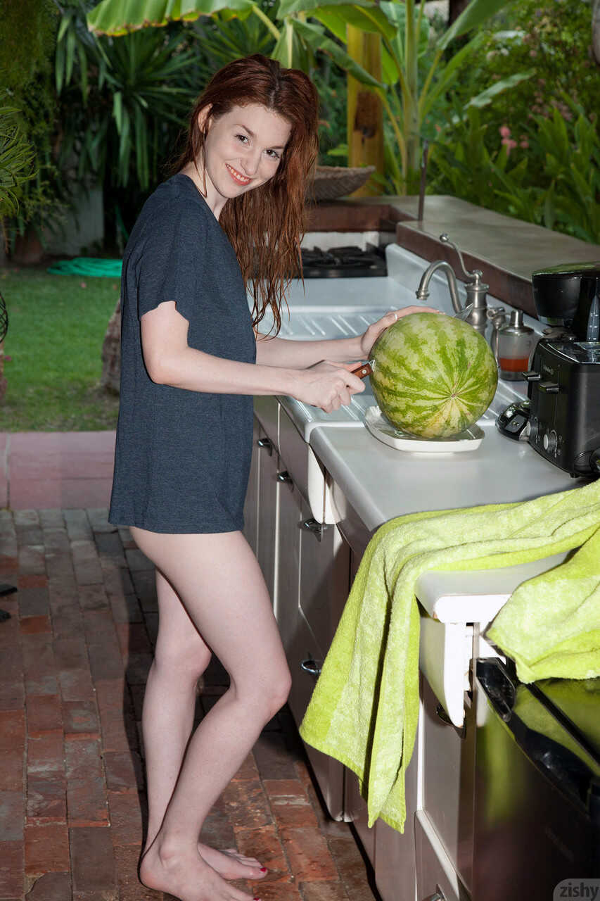 Emily Archer's Fruitful Adventure A Brunette Girlfriend Gets Naughty With Fruits! - Emily Archer