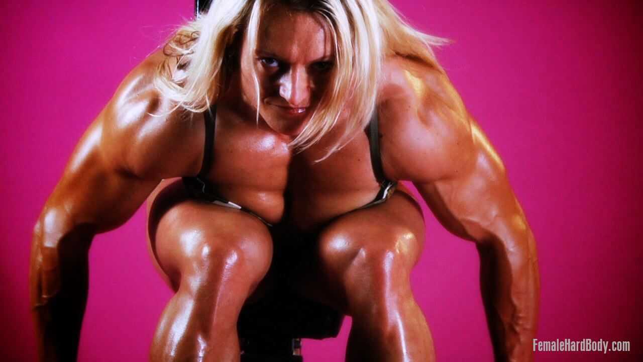Bouncy Busty Blonde Bodybuilder Brigita Brezovac Shows Off Her Massive Muscles In A Tiny Bikini - Brigita Brezovac