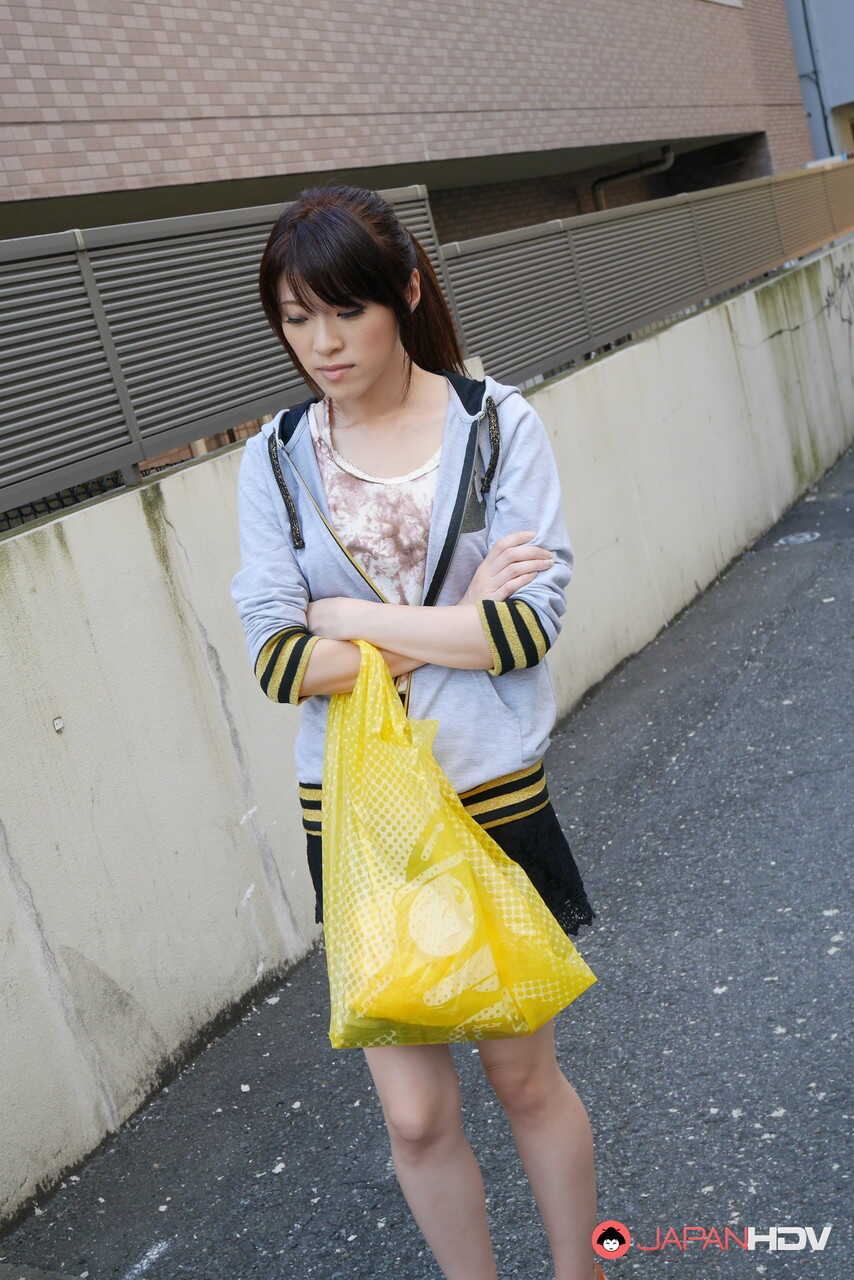 Sara Yurikawa's Skinny Japanese Body Gets Nailed by Her Perverted Neighbor in Public - Sara Yurikawa