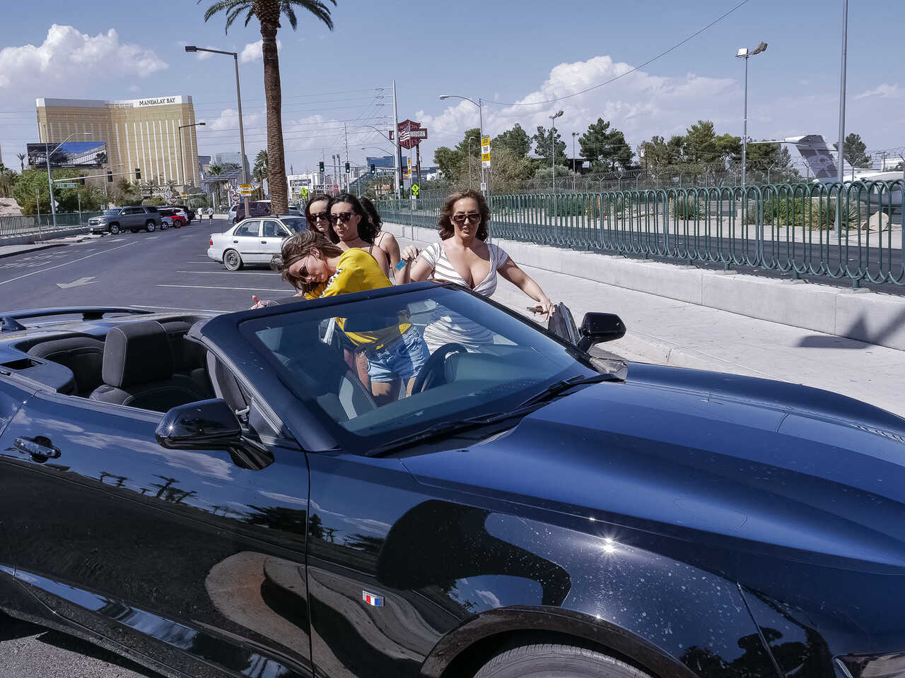 Brunette MILF Alana Cruise & Her Beautiful Girl Pals Explore Their Wild Side in a Public Orgy with Big Tits and Cum on...