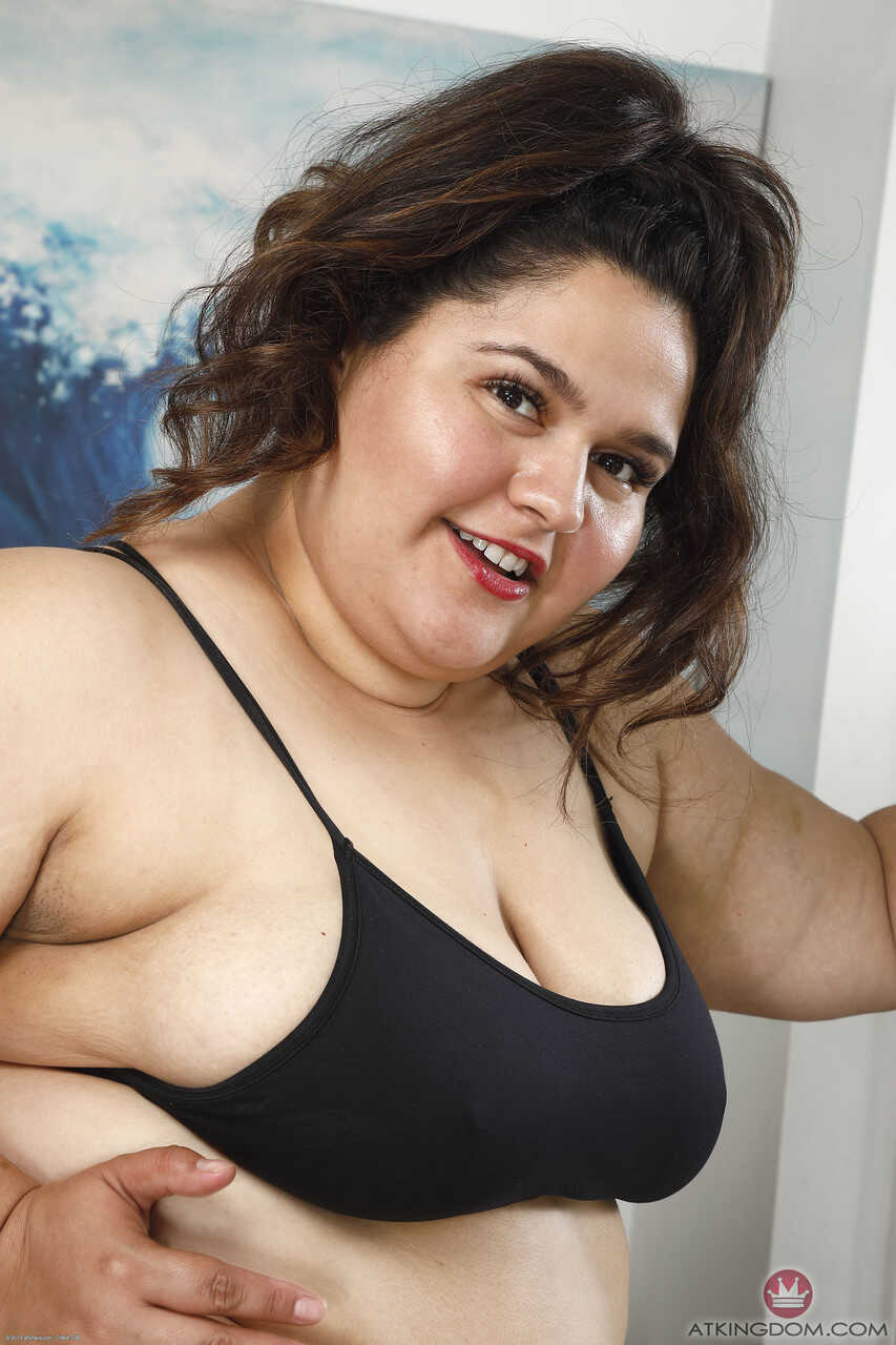 Chubby Karla Lane spreads her hairy pussy up close for a tight and juicy experience - Karla Lane