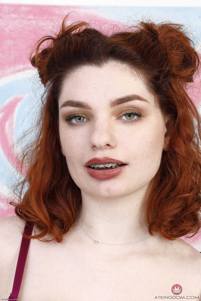 Stacked redhead Annabel Redd flaunts her big hairy pussy & toys her busty teen tits - Annabel Redd