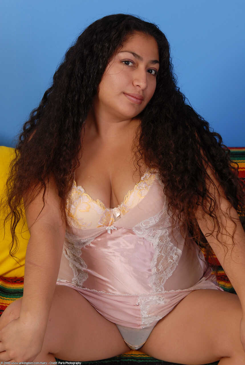 Curvy Teen Reena's Hairy Pussy and Big Boobs on Display for the Camera