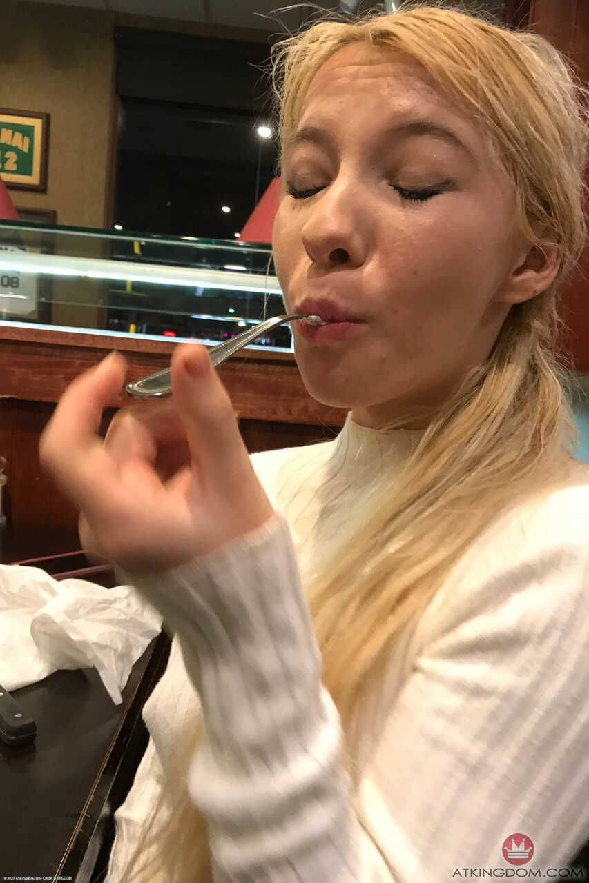 Skinny teen Kenzie Reeves gives a glimpse of her perfect tits and barely there bush - Kenzie Reeves