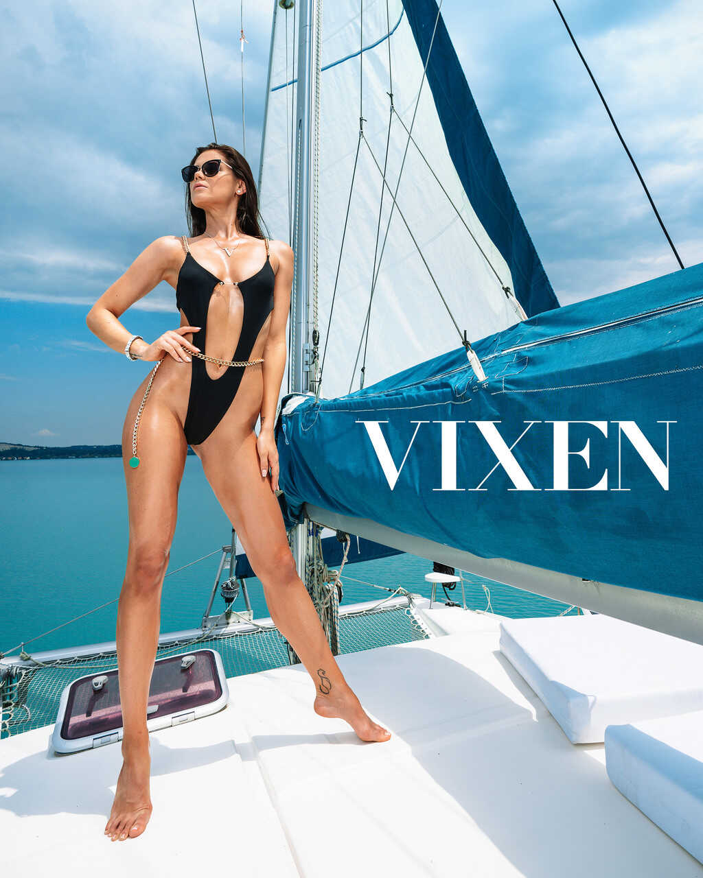 Little Caprice and Christian Clay Fuck on a Yacht in Reverse Cowgirl Position While Showing Off Their Model-like Bodies in...