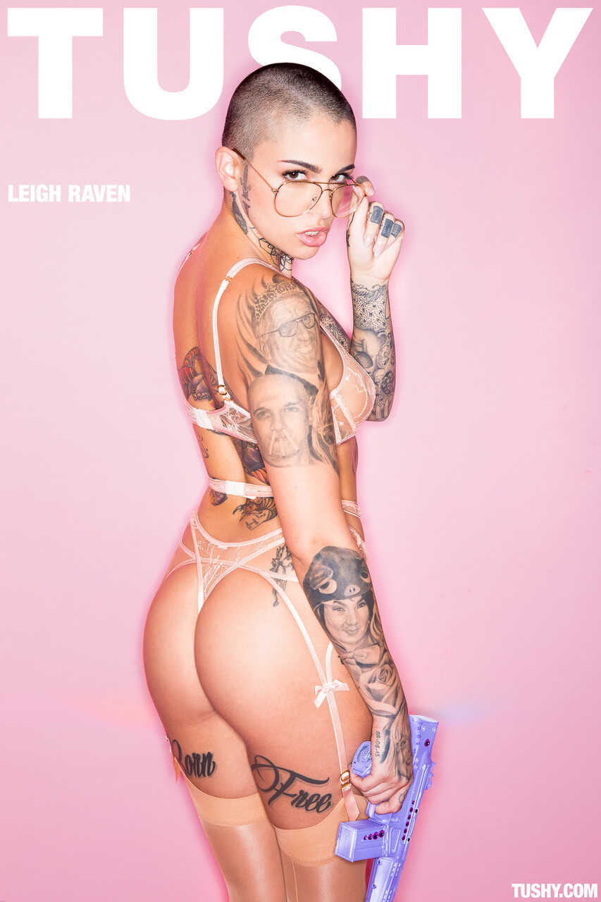 Tatted-up and Shaved Head Porn Star Leigh Raven Gets Her Ass Destroyed by Mick Blue - Leigh Raven, Mick Blue