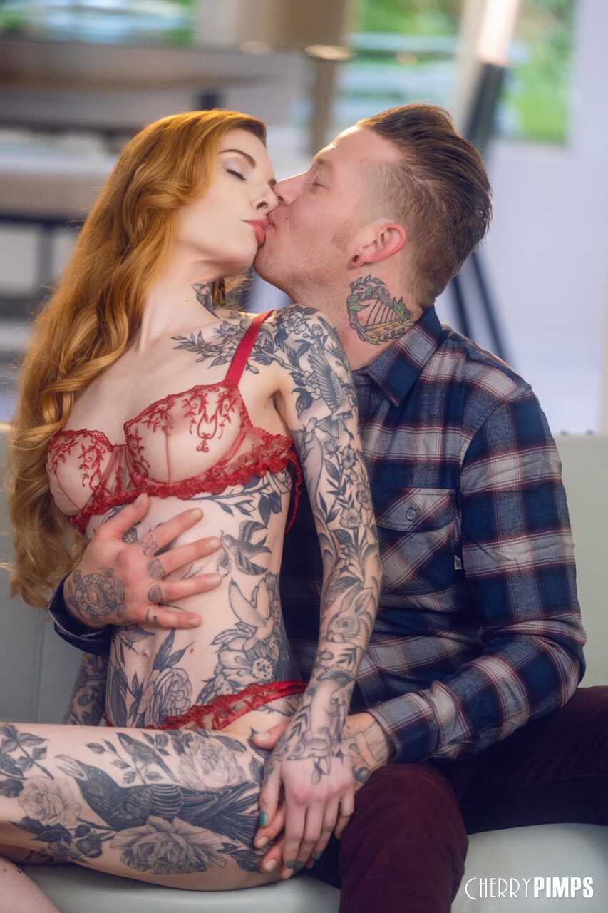Penny Archer's Ink-Stained Lovemaking: Tattooed Beauty Gets Boned by Johnny Goodluck on the Sofa - Johnny Goodluck, P...