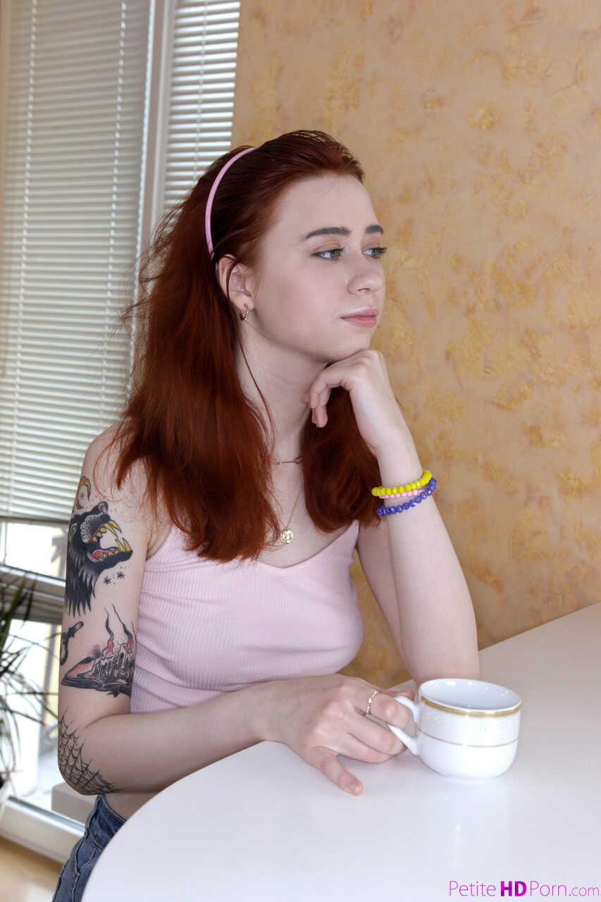 Lagoon Blaze gets pussy-licked by her redhead son before taking a big dick in the family room! - Lagoon Blaze