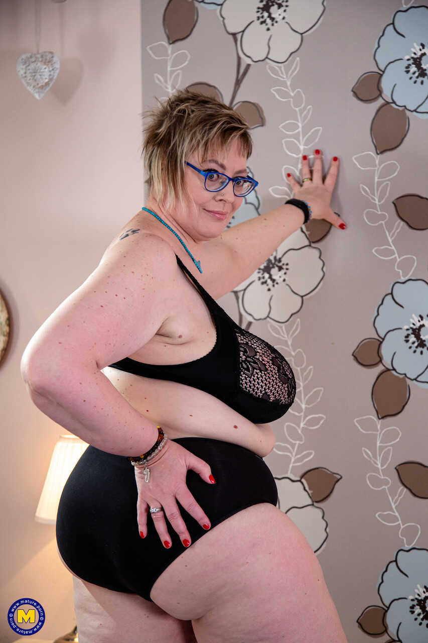 Tony Brooklyn's BBW Mature Denisa Removes her Red Dress and Shows off Her Massive Juggs for the Camera - Denisa, Tony...