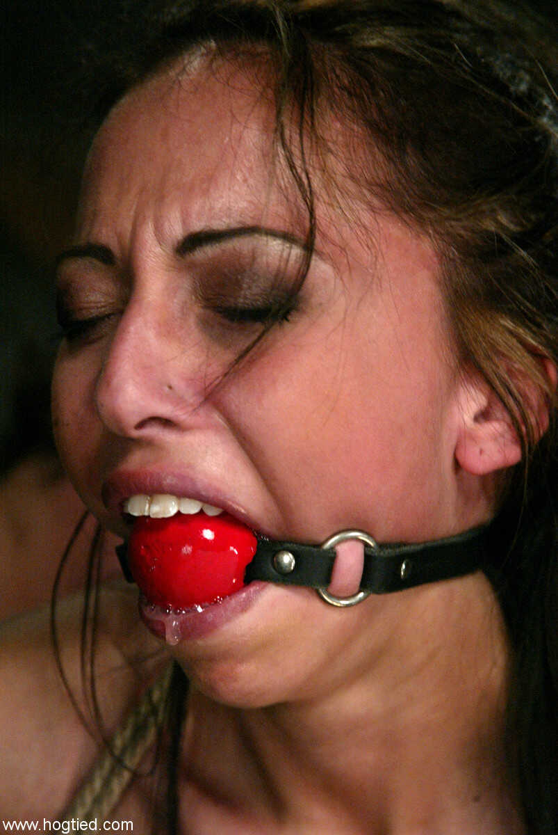 Ball-gagged and bound Veronica Jett getting her flat chest pumped & clamped! - Veronica Jett