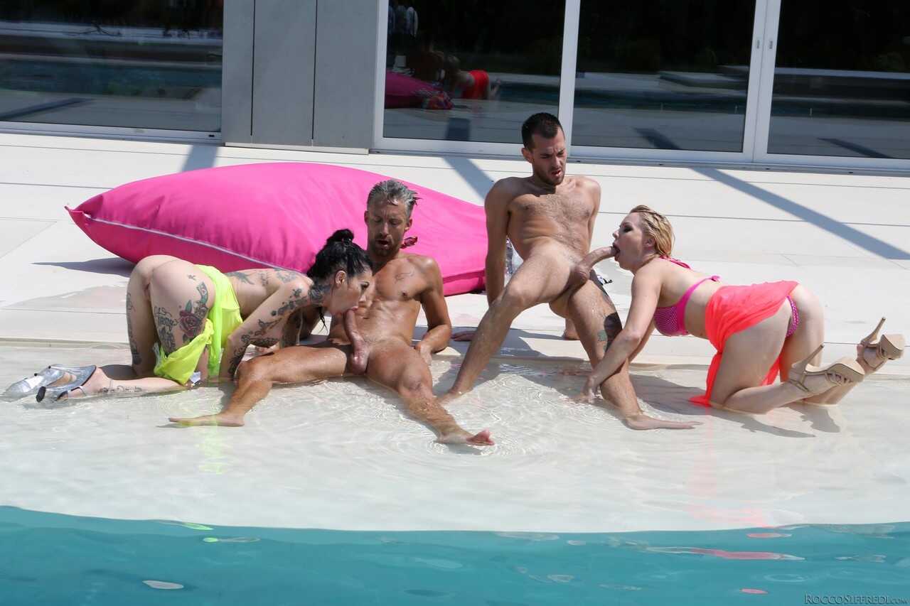 Evil Angel John Price, Kelly Stafford, Lutro, and Megan Inky Star in an Anal Orgy of MILFs with Huge Tits, Doggystyle, Big...