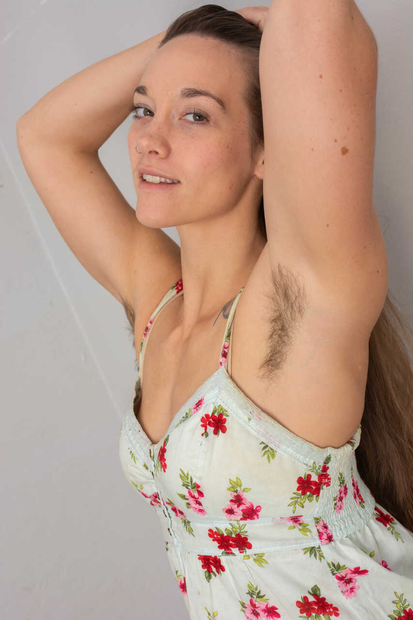 Rion Rhodes: A Hairy Armpit Goddess Strips Naked and Exposes Her Juicy Meaty Vagina - Rion Rhodes