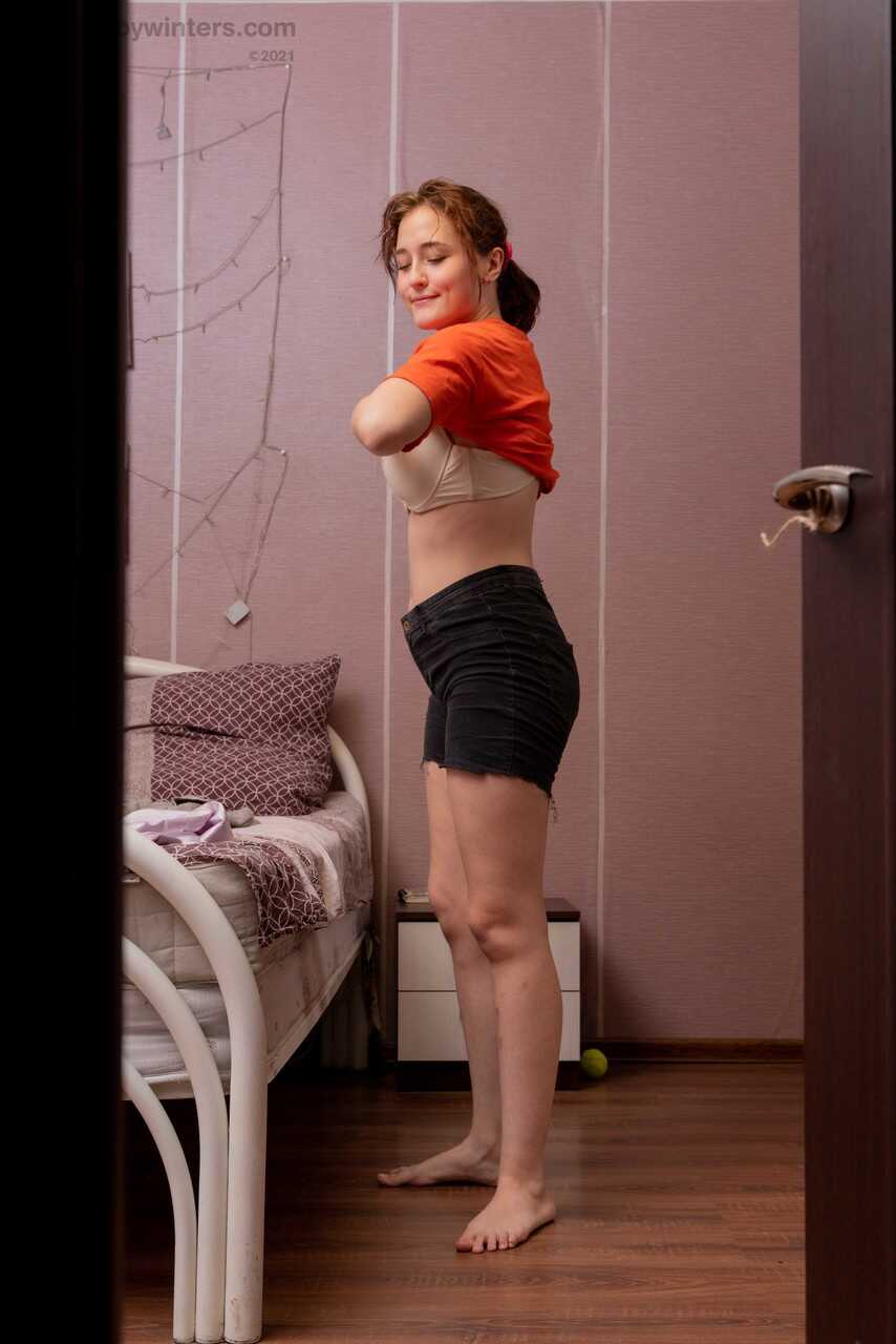 Peeping Tom Gets Exposed by Horny PAWG Elza While She Changes Into Skimpy Lingerie! - Elza