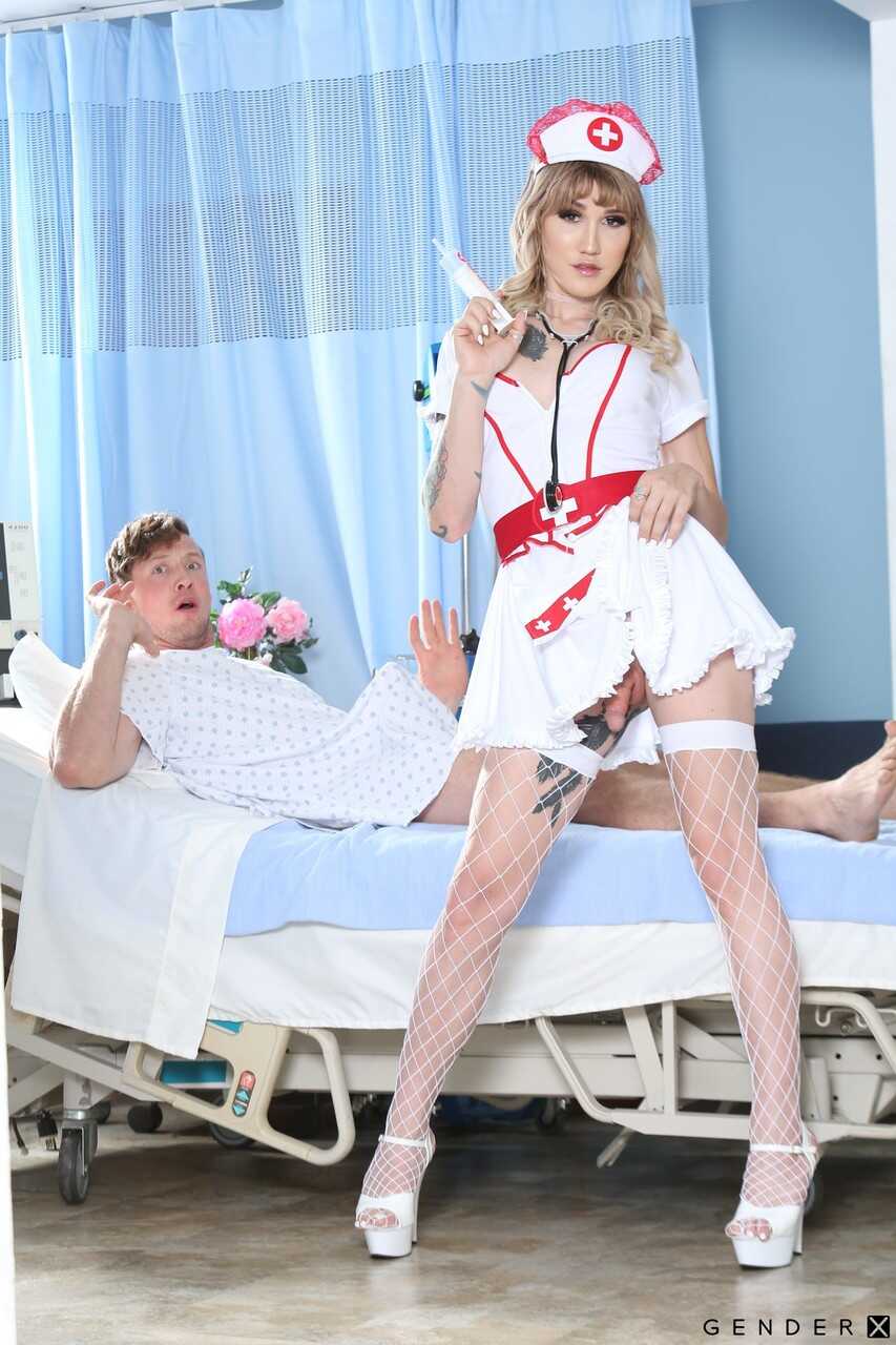 Gender X Queen Lena Moon Takes on Two Shemales with Small Penises in an Epic Cumshow - Lena Moon, Pierce Paris