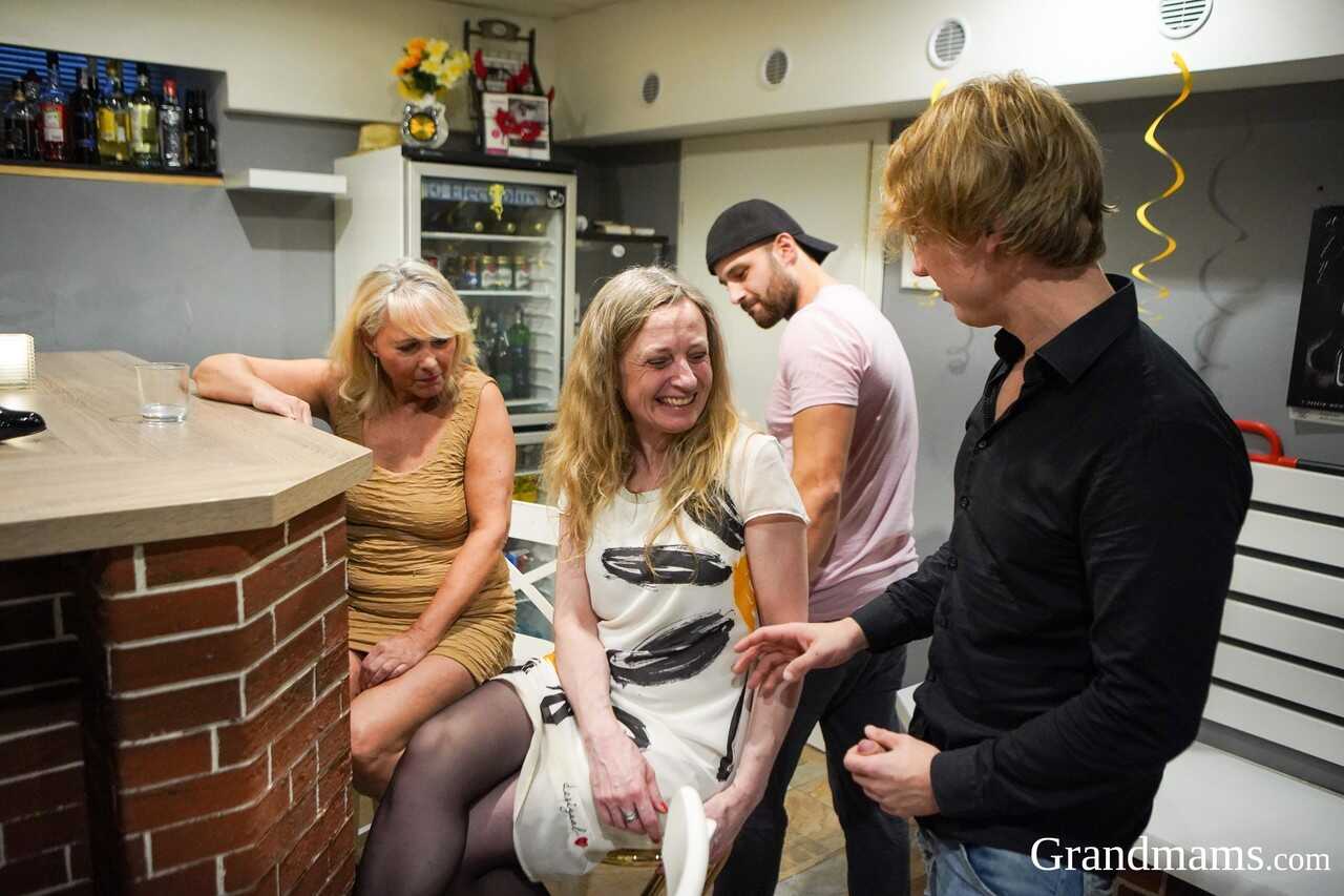 Granny Sexual Awakening: Yvette and Koko Blonde Plow Through Young Flesh in an Orgy with Andrea Ann, Belinda Bee, Danny Bl...