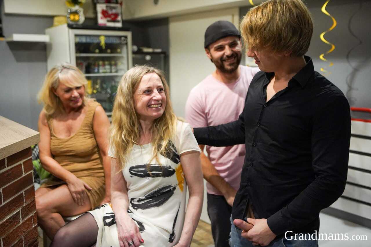 Granny Sexual Awakening: Yvette and Koko Blonde Plow Through Young Flesh in an Orgy with Andrea Ann, Belinda Bee, Danny Bl...