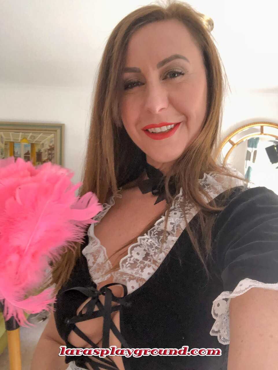 Stunning Nylon MILF Lara and her Beautiful Maid Tease in Boots and Nylons - Lara