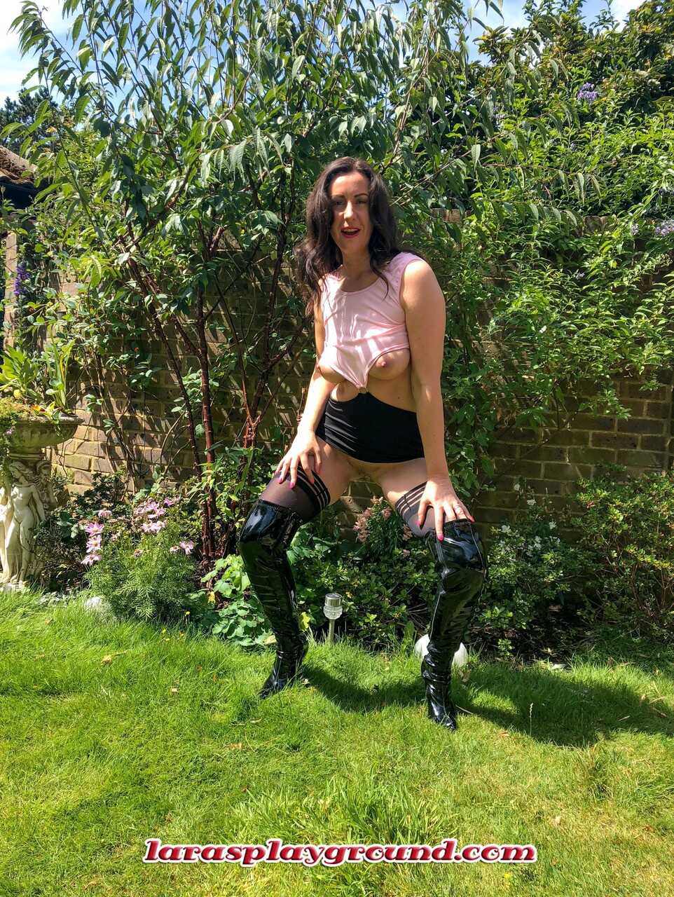 Stunning Nylon MILF Lara and her Beautiful Maid Tease in Boots and Nylons - Lara