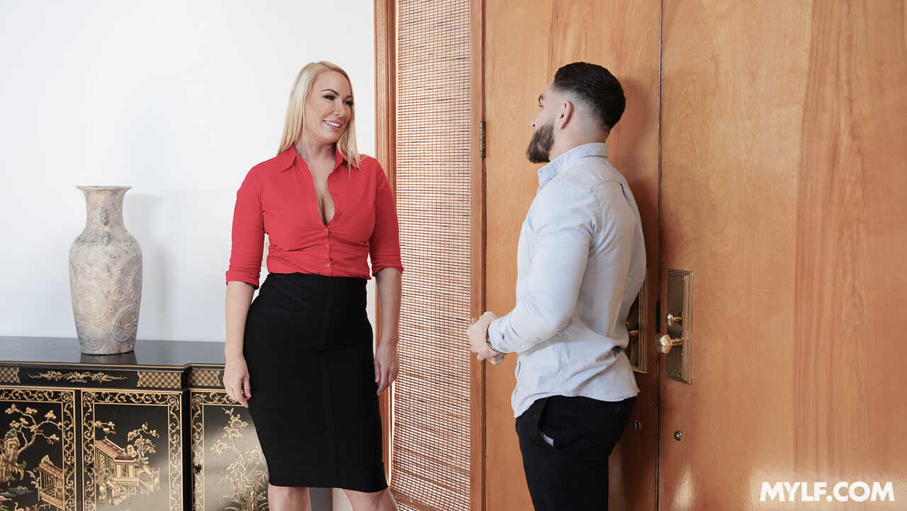 Piano Teacher Mellanie Monroe and Her Huge Tits Seduce a Student with her big tits & fucks him - Mellanie Monroe, Pete...