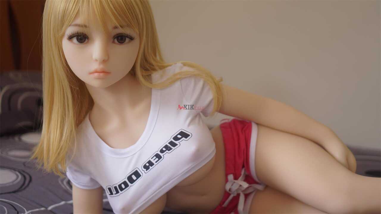 Naughty Mini Sex Doll Shows Off Her Bodacious Boobs with Stiff Nipples - 