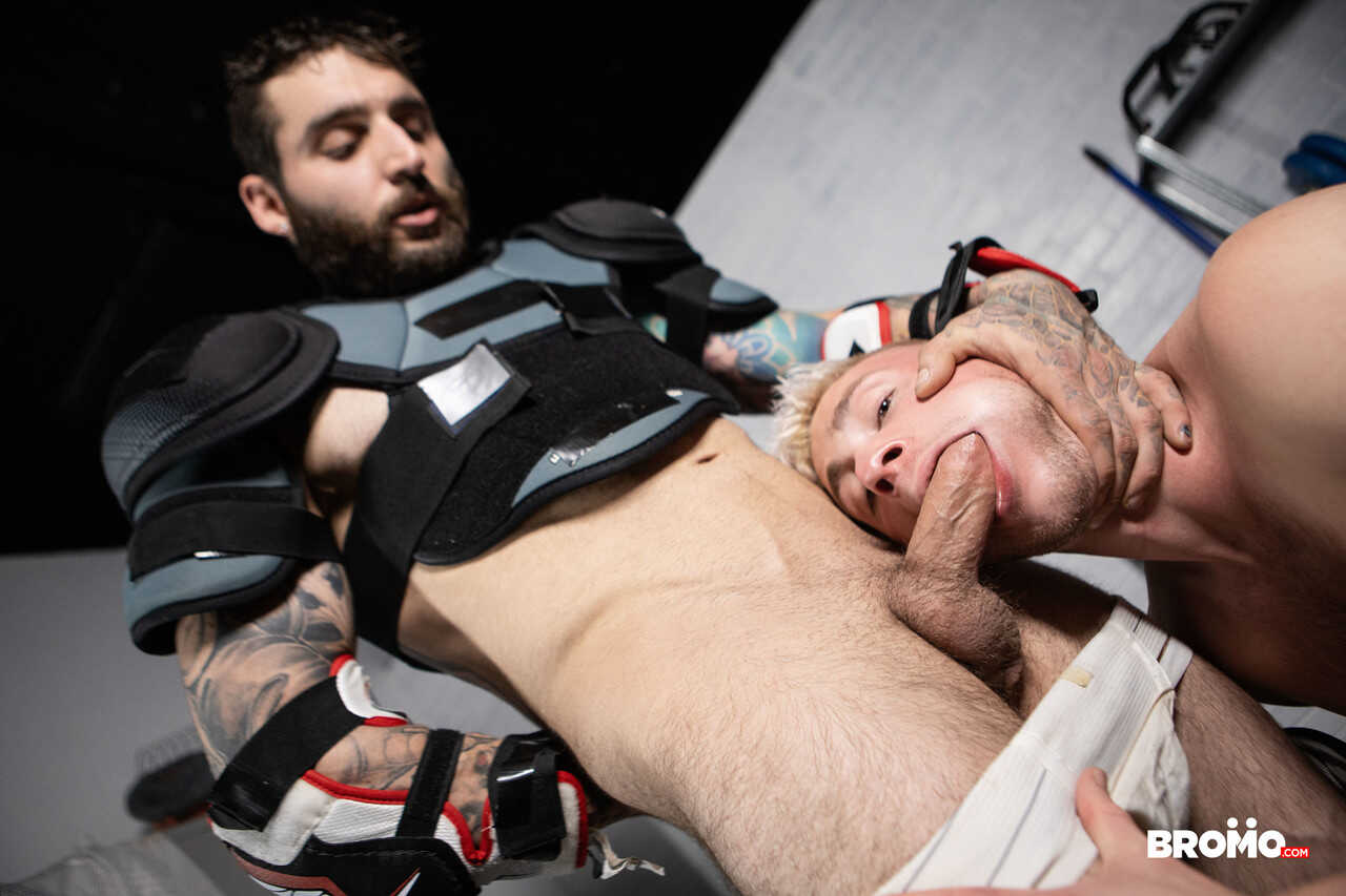 Aiden's Big Gay Cock Gets Creamed By His Hockey Team Captain, Tony D Angelo - 