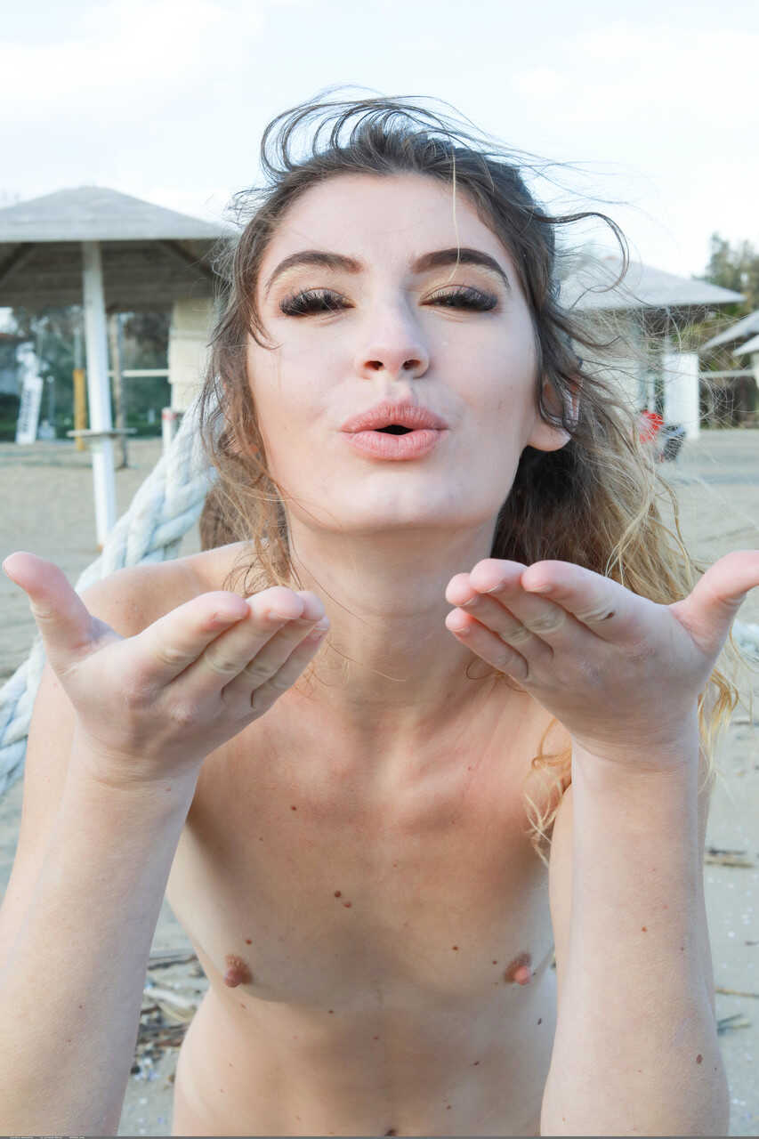 Domai with a Romanian Teen Candice Demellza on the Beach