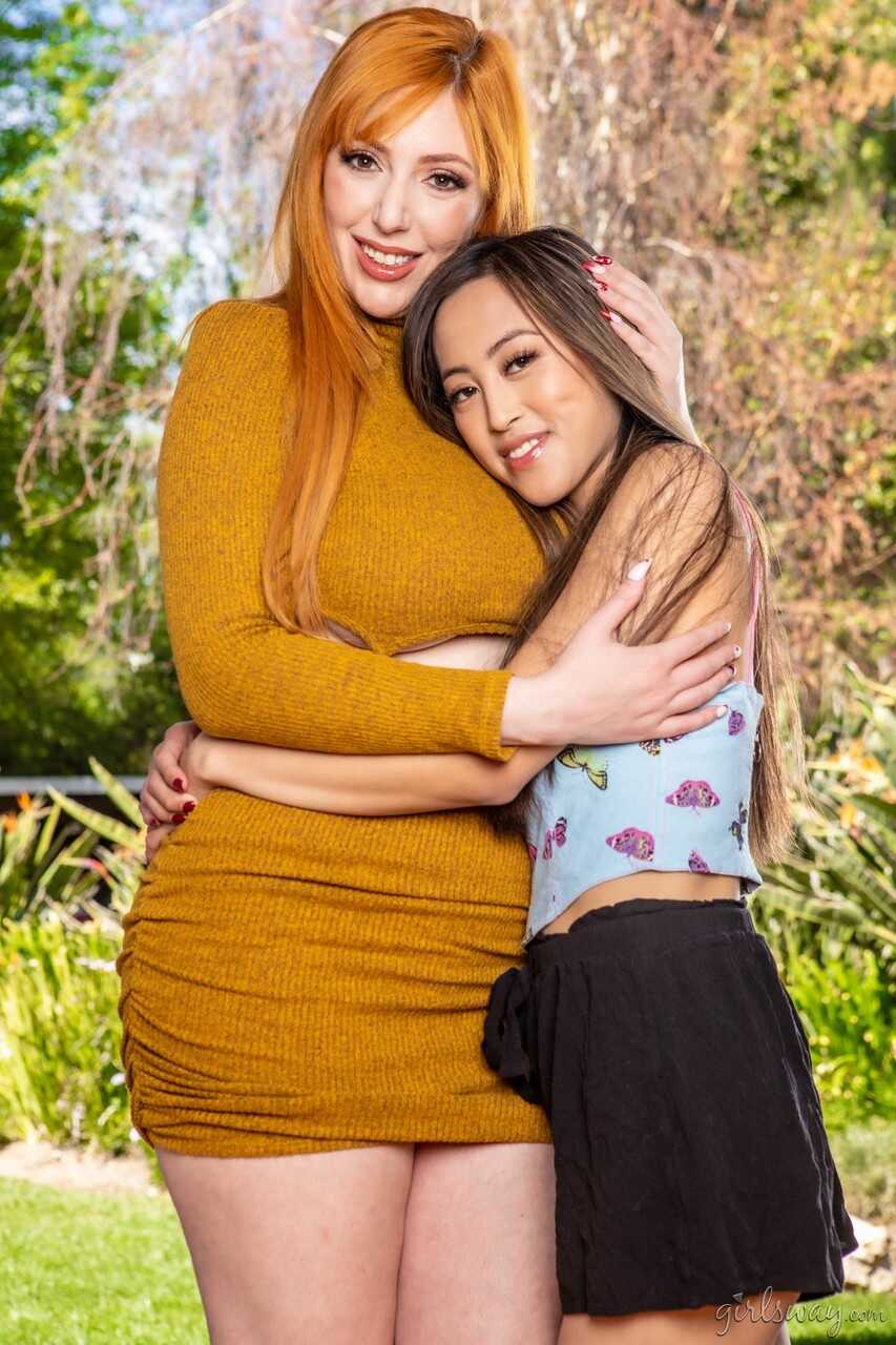 MILF with big tits Lauren Phillips and teen Alexia Anders lick pussy and finger each other's tight holes in interraci...