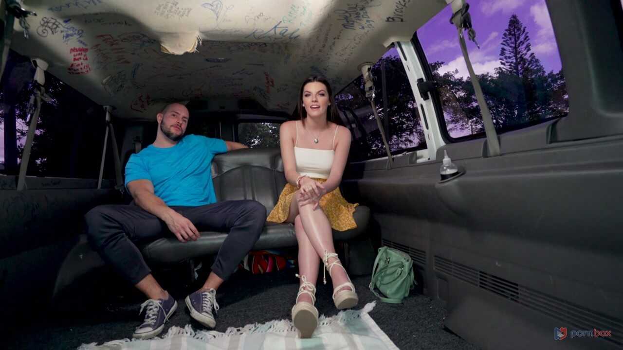 Skinny teen Fiona Frost gets a doggystyle pounding while hitchhiking and enjoys the amateur facial cumshot - Fiona Frost