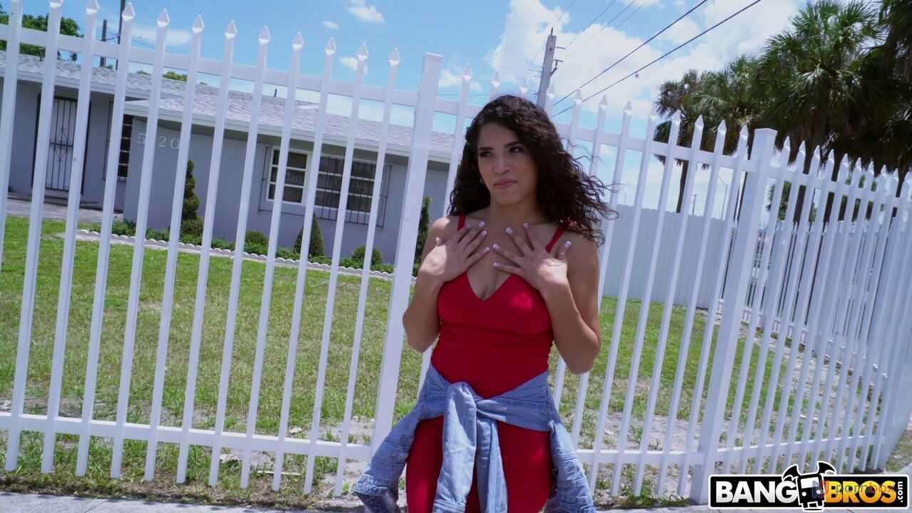 Granny Gabriela fucks a stranger with her huge tits while J.Mac watches and cums in his pants - Gabriela, J Mac