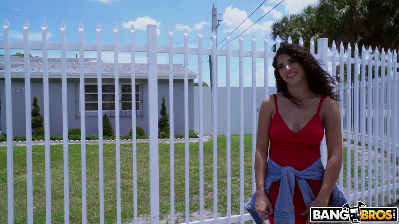 Granny Gabriela fucks a stranger with her huge tits while J.Mac watches and cums in his pants - Gabriela, J Mac