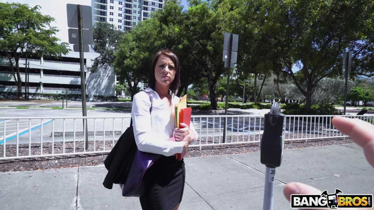Taken for a Ride: Sexy Brunette Riley Jacobs Gets Hitchhiking Humped by Stranger - Riley Jacobs